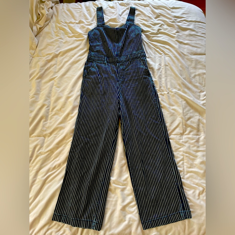 Pin striped denim jumper